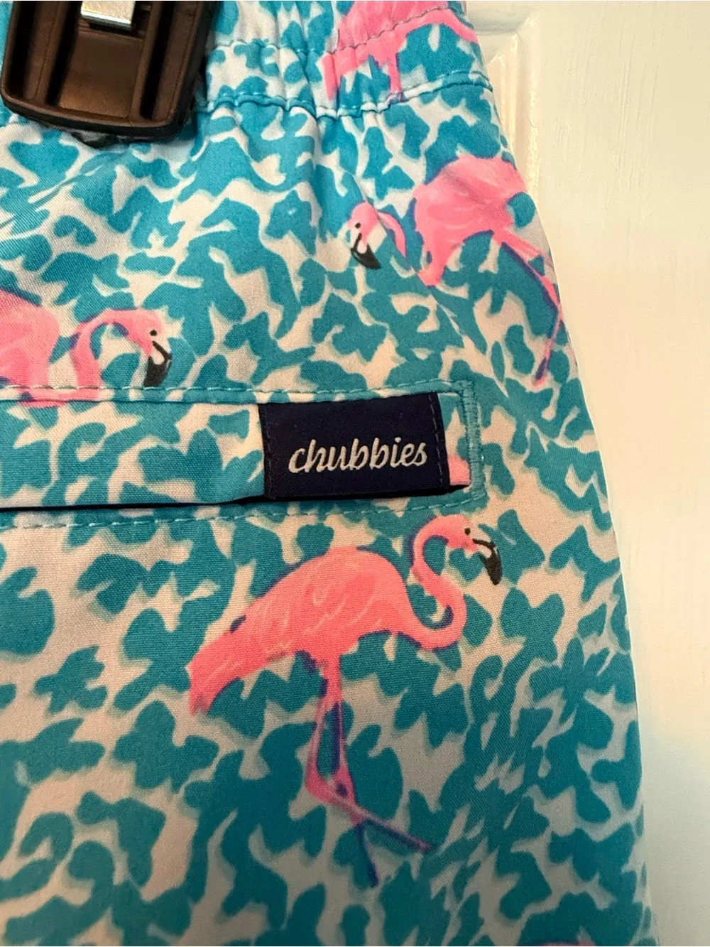 🦩 Chubbies Flamingo Swim Trunks Youth Large (14/16) Mesh Liner Beach Pool Shorts